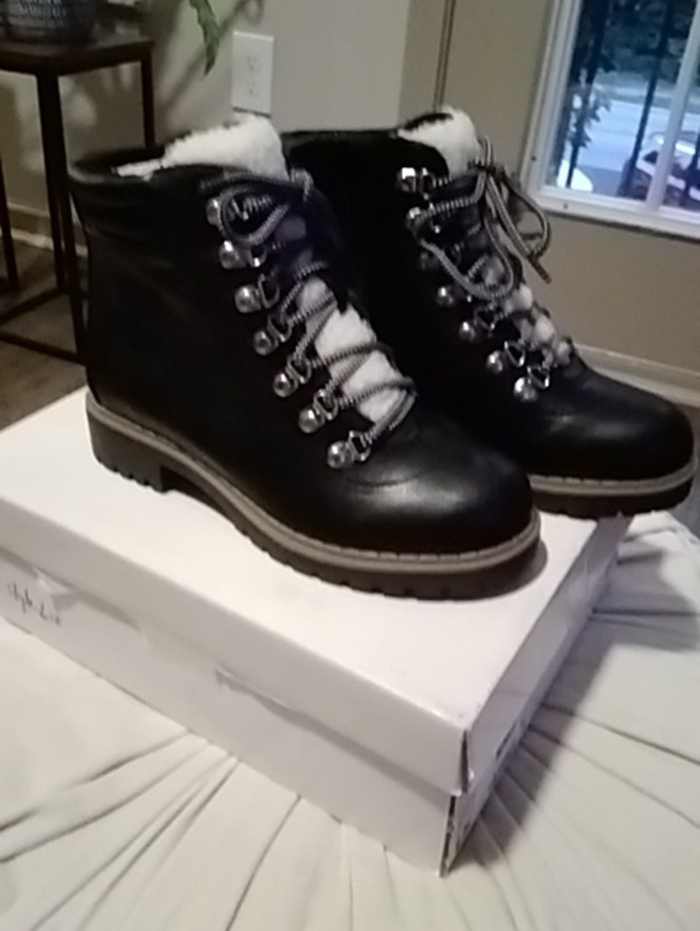 NEW.... Style & Co Maariah Lace-Up Lug Sole Booties